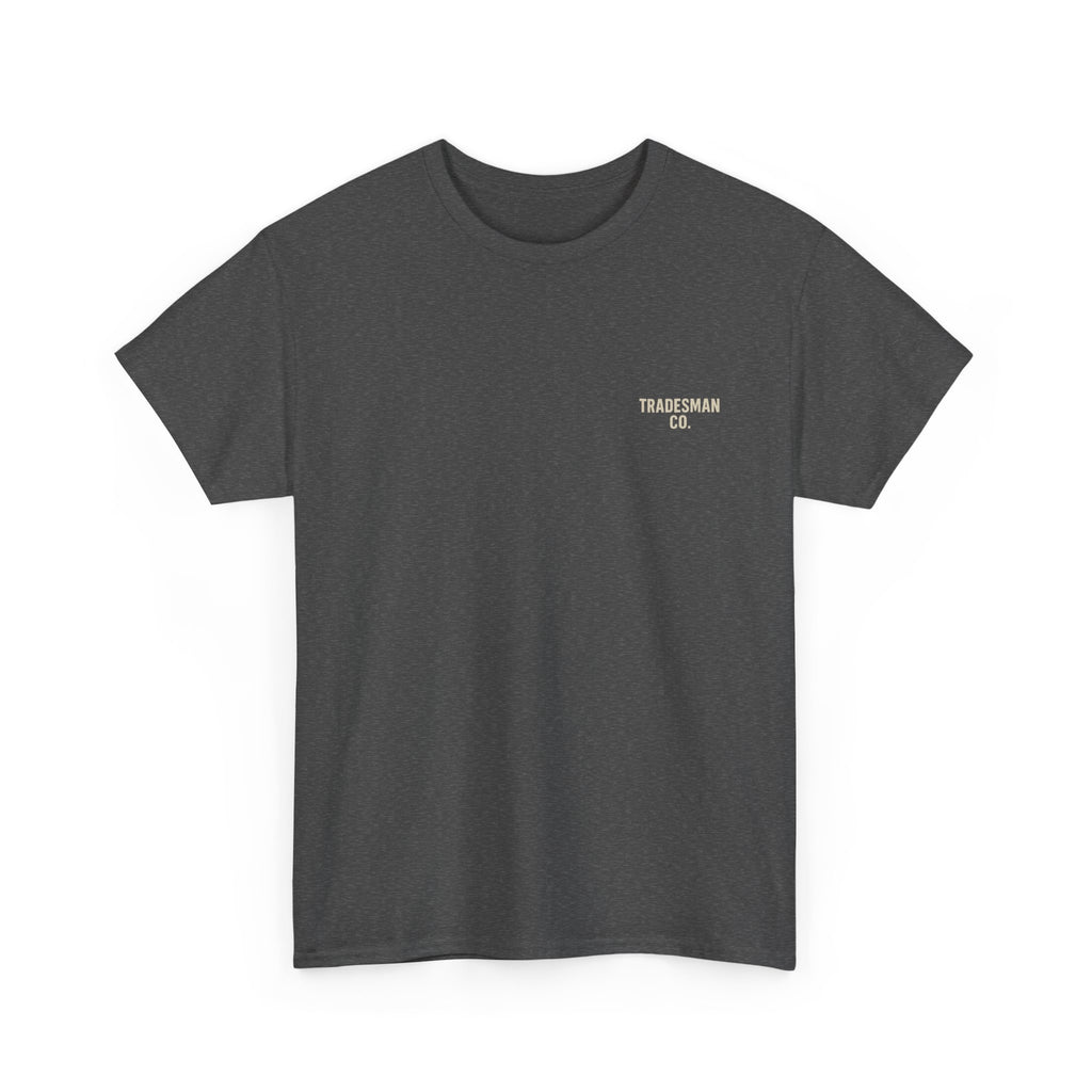 Built By Us Skull Tradesman Tee — "No Quit In Us" Workwear T‑Shirt