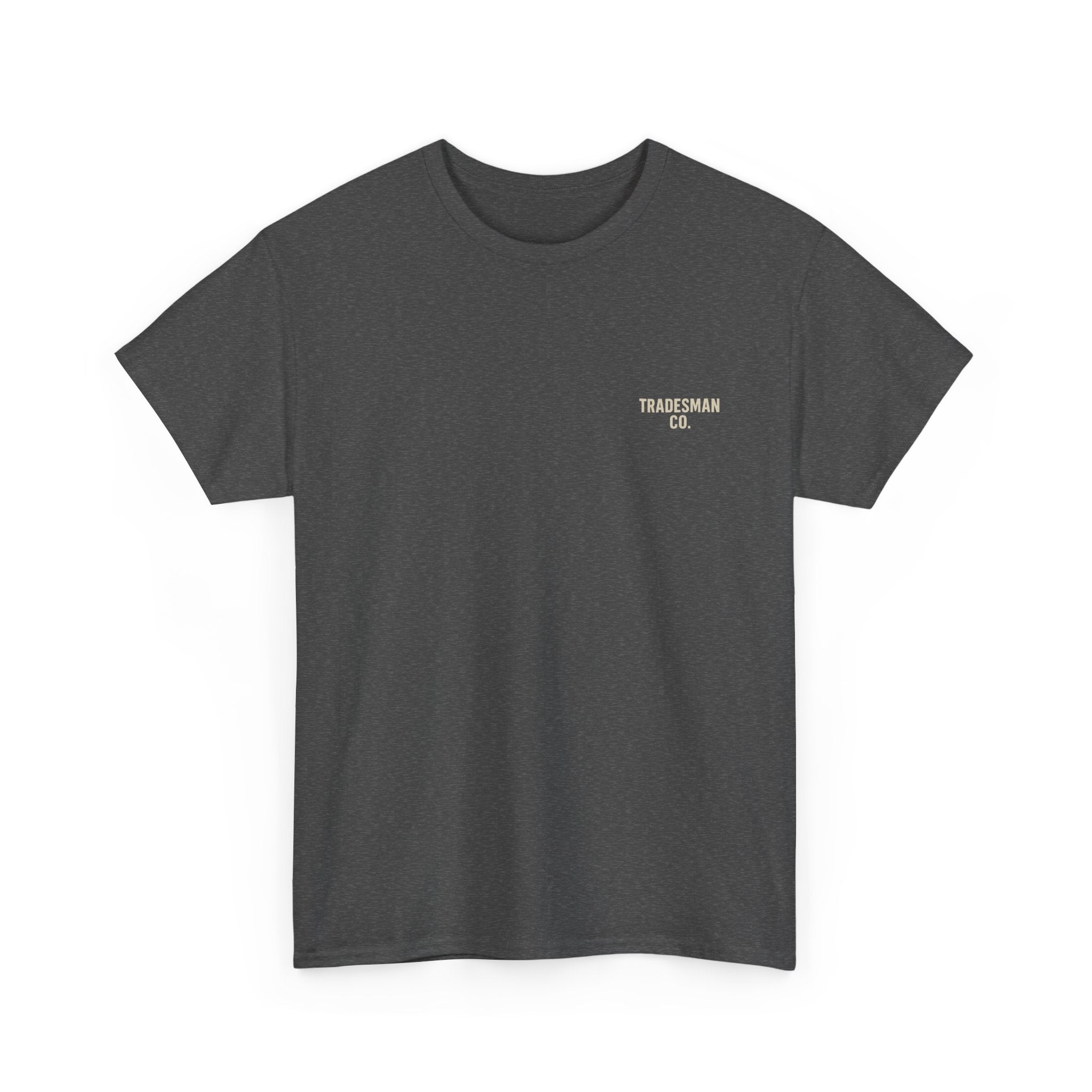 Built By Us Skull Tradesman Tee — "No Quit In Us" Workwear T‑Shirt