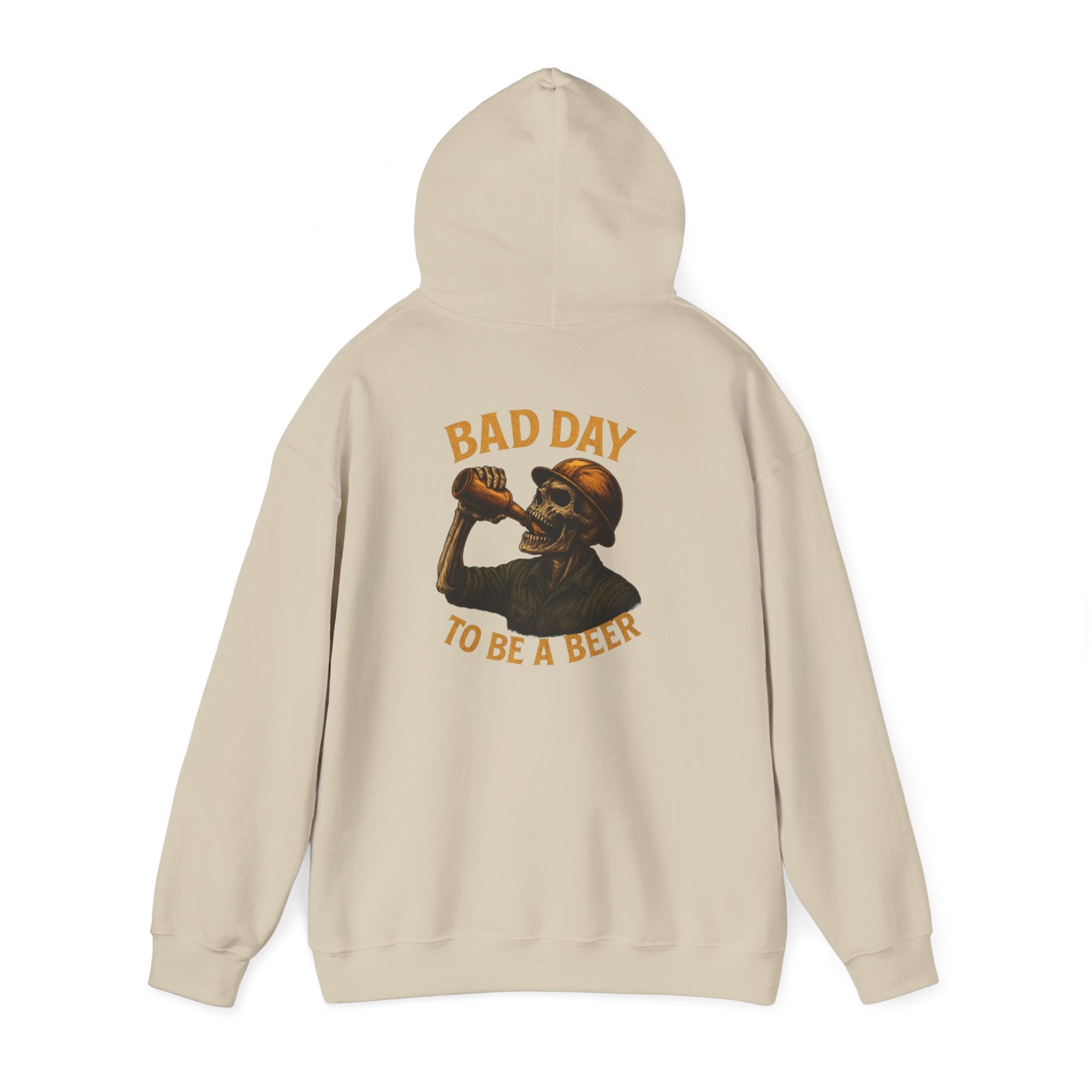 Birthday To Be A Beer Hoodie — Vintage Skull Drinking Beer Graphic
