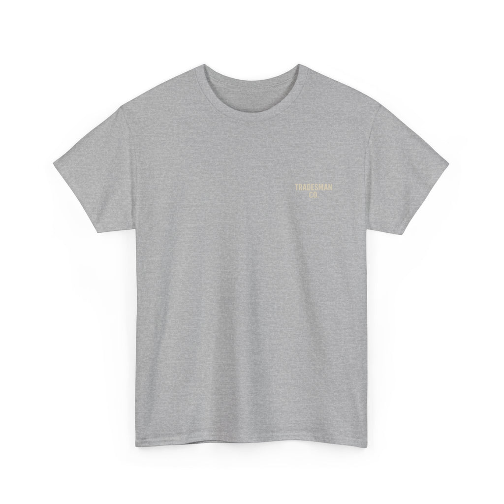 Built By Us Skull Tradesman Tee — "No Quit In Us" Workwear T‑Shirt
