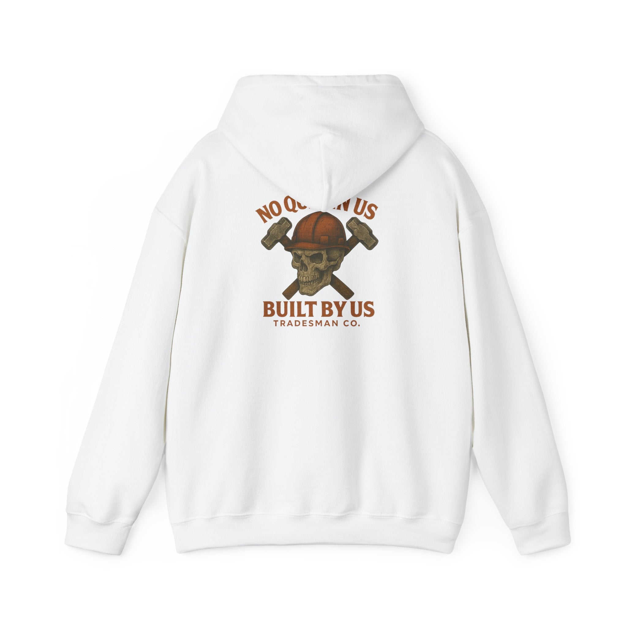 No Quit in Us Skull Hoodie – Built By Us | Tradesman Co. Heavy Blend Hoodie for Hardworking Crews