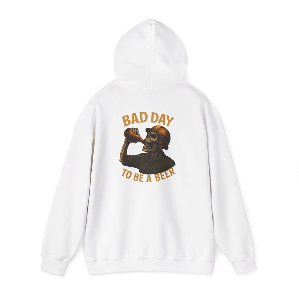 Birthday To Be A Beer Hoodie — Vintage Skull Drinking Beer Graphic
