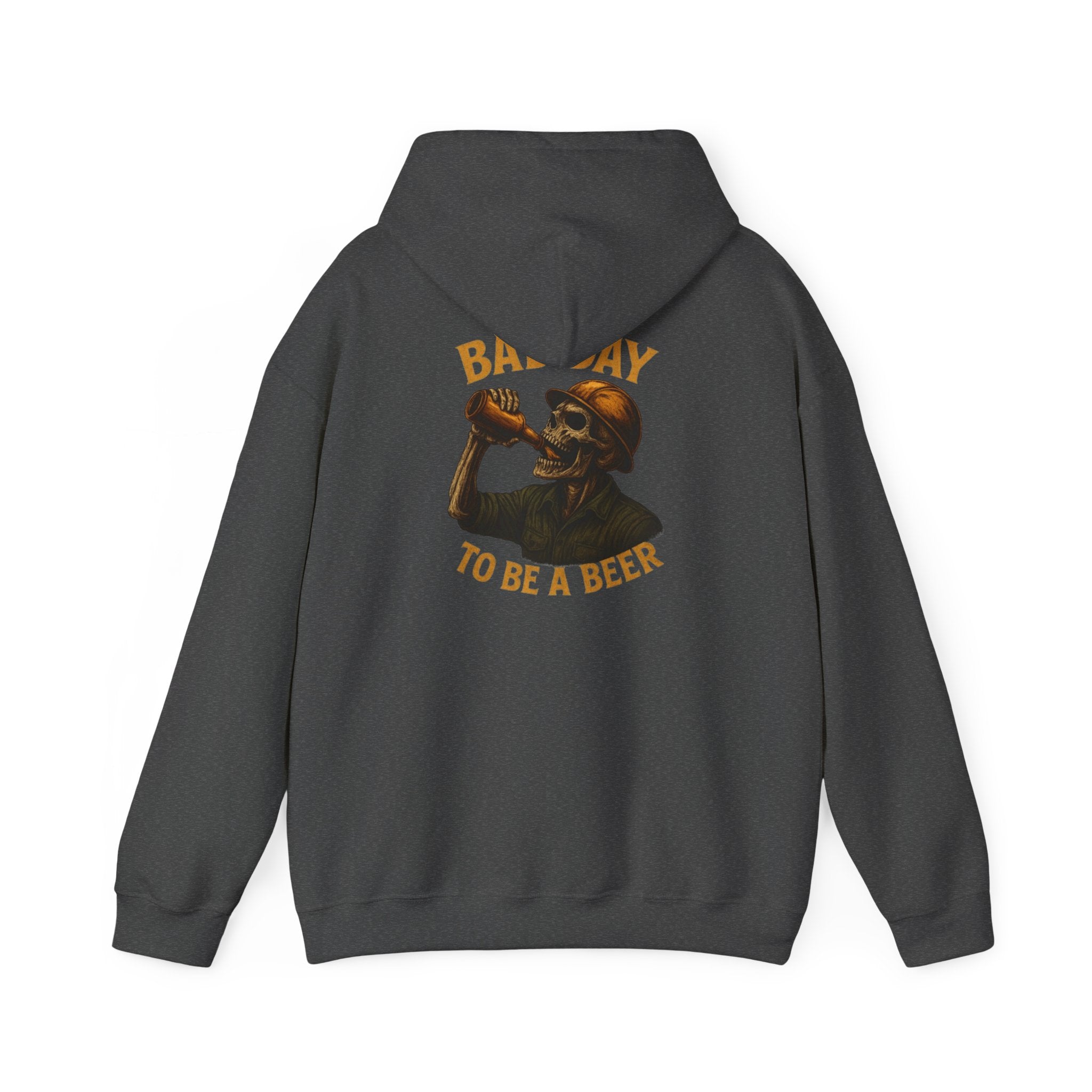 Birthday To Be A Beer Hoodie — Vintage Skull Drinking Beer Graphic