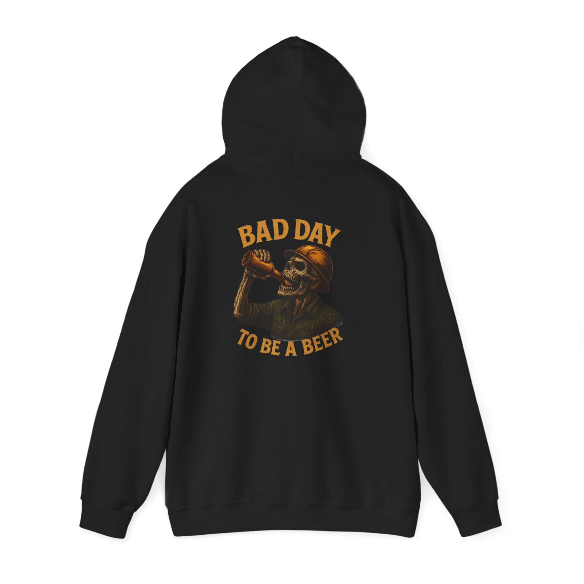 Birthday To Be A Beer Hoodie — Vintage Skull Drinking Beer Graphic
