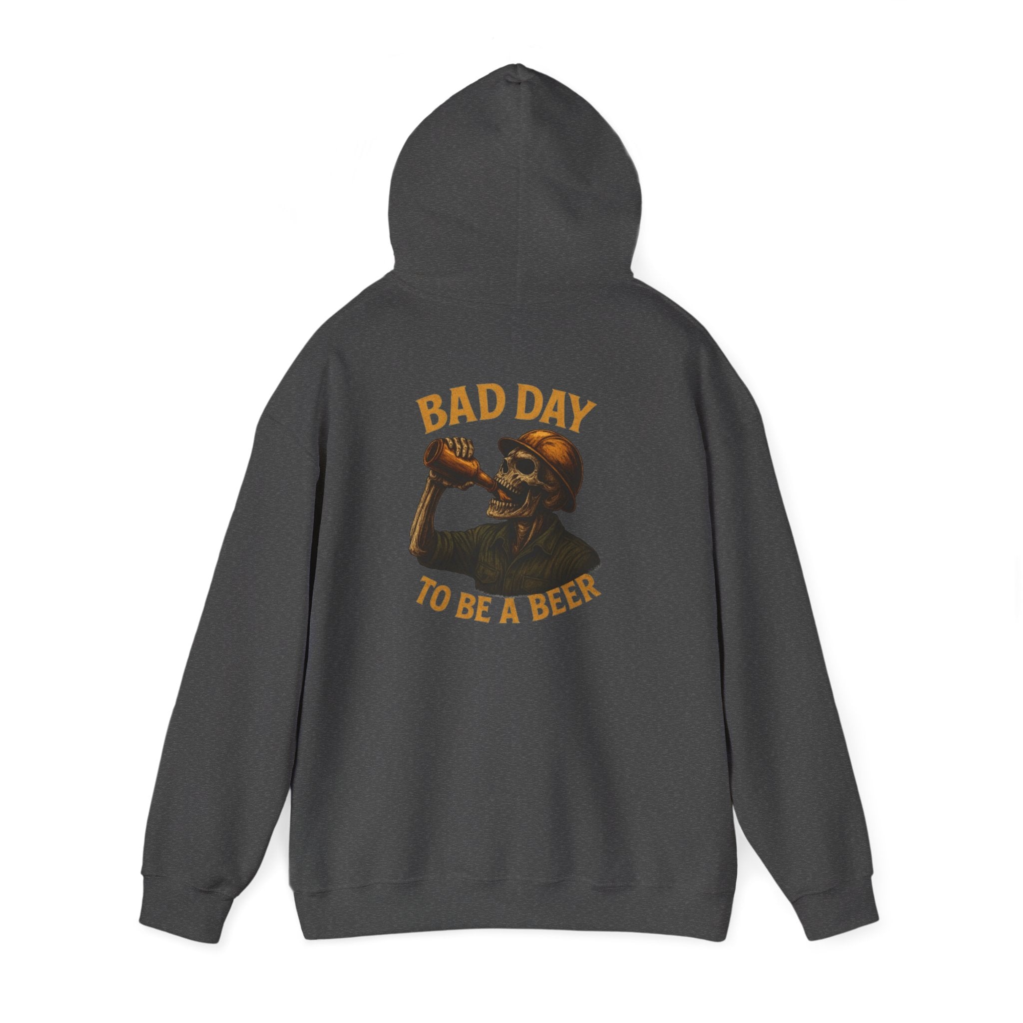 Birthday To Be A Beer Hoodie — Vintage Skull Drinking Beer Graphic
