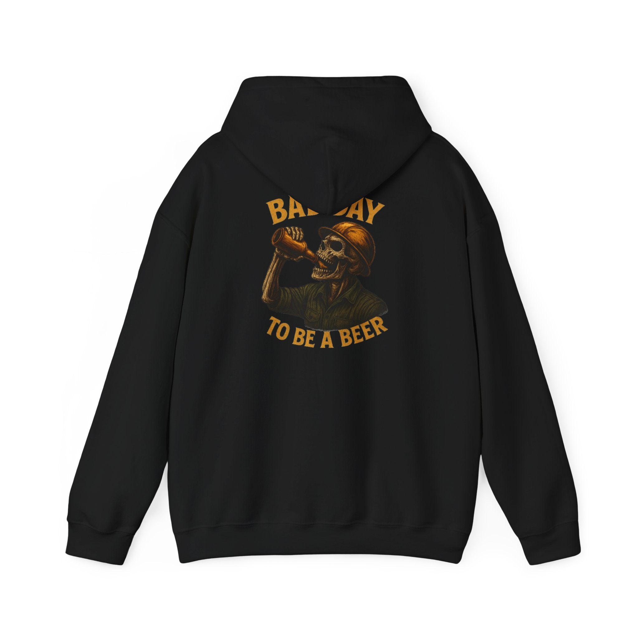 Birthday To Be A Beer Hoodie — Vintage Skull Drinking Beer Graphic