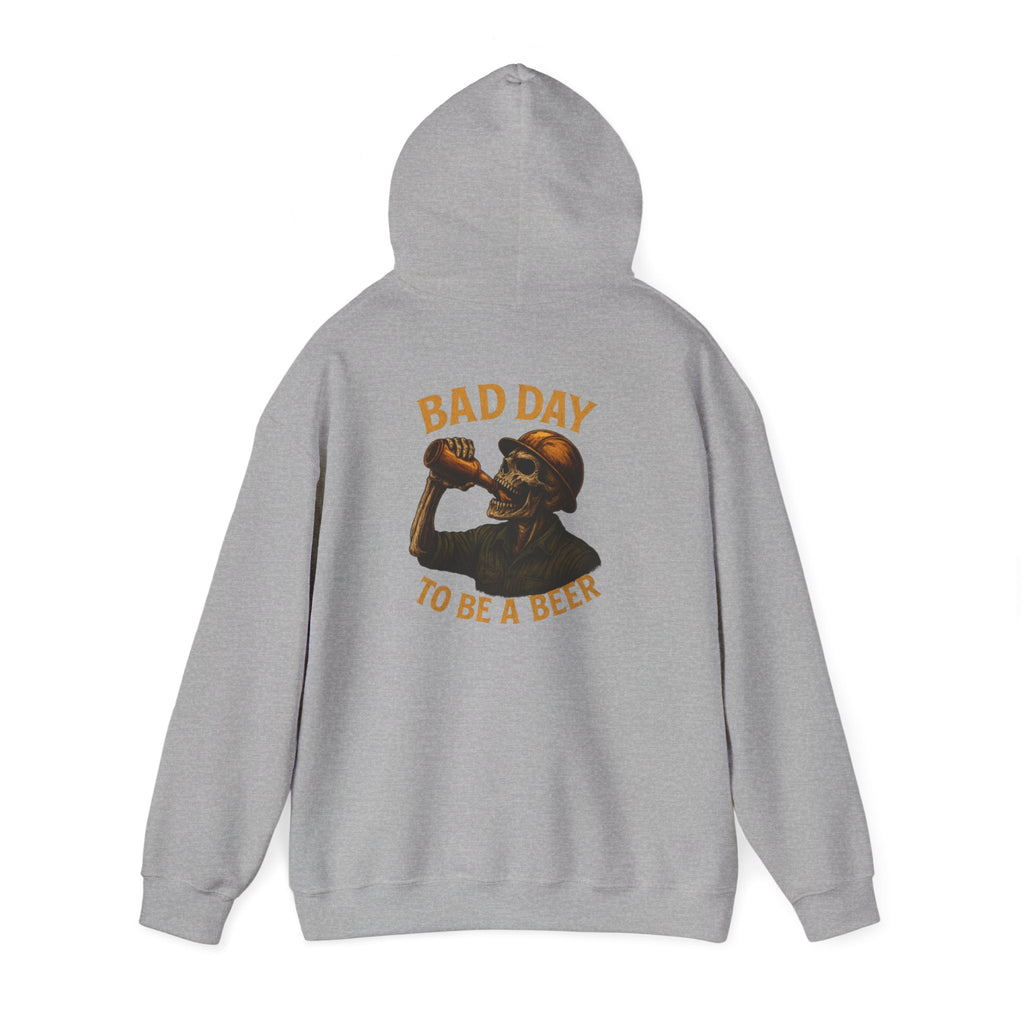 Birthday To Be A Beer Hoodie — Vintage Skull Drinking Beer Graphic