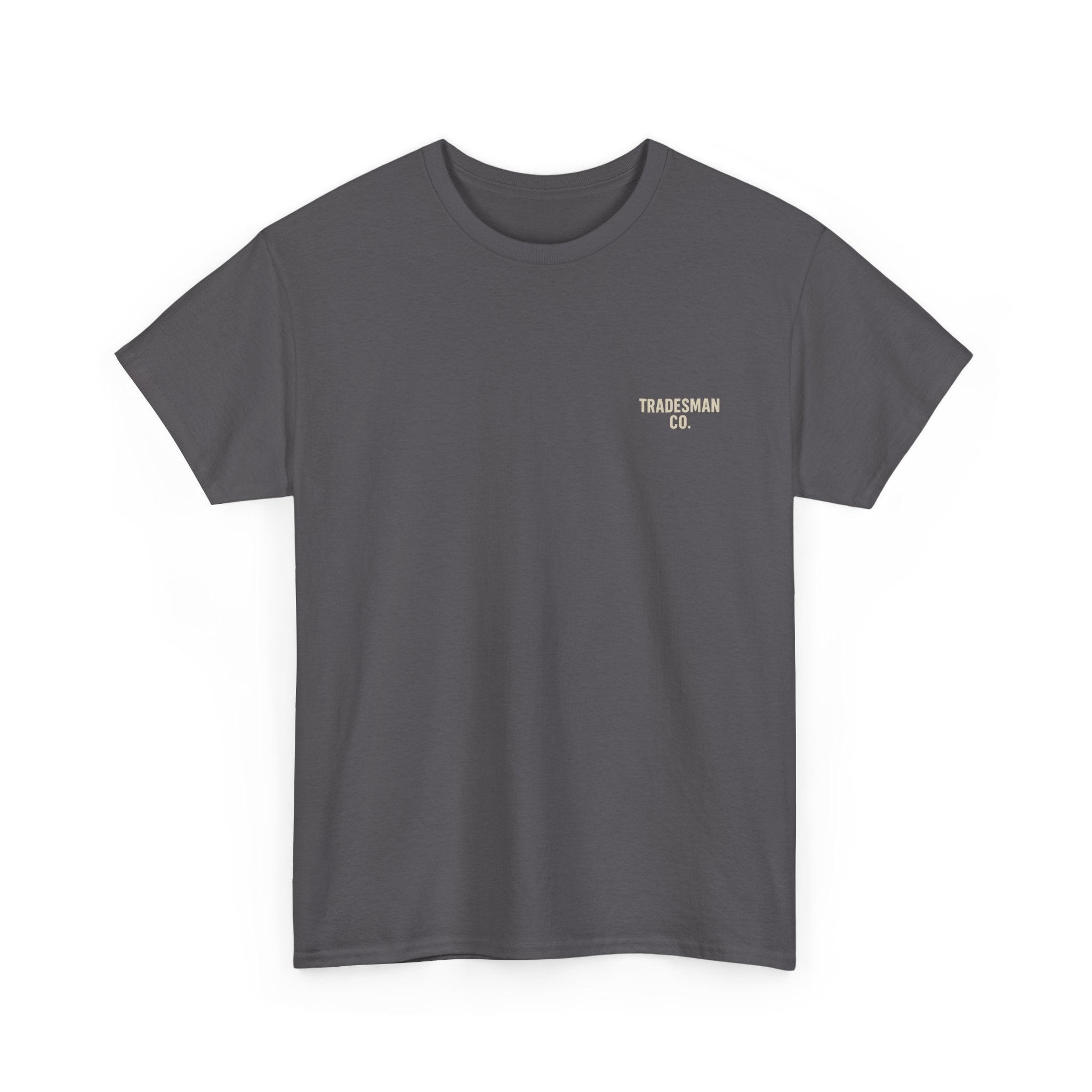 Built By Us Skull Tradesman Tee — "No Quit In Us" Workwear T‑Shirt